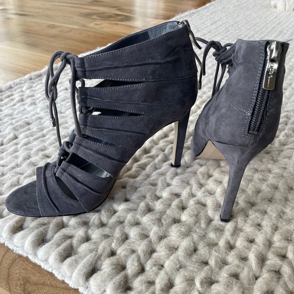 BCBGeneration Lace Up Front Peep Toe Sandals - Picture 4 of 9